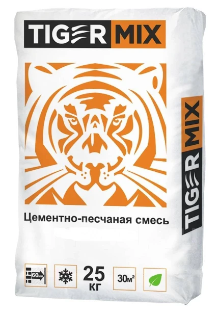 Фото для Смесь цементно-песчаная М150 TigerMix / 25 кг