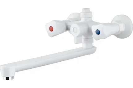 Фото для Смеситель для ванны РМС с длинным изливом (300мм) из высокопрочного пластика PL4-140P
