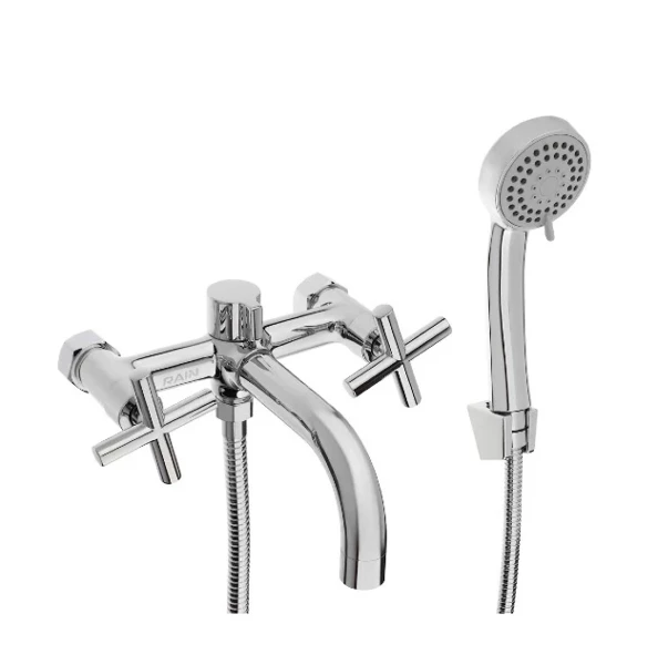 Фото для Смеситель д/ванны RAIN короткий излив, душ. набор