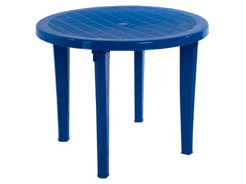 Стол круглый синий 900 мм пластиковый