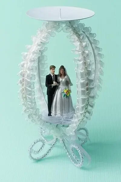 Фото для Подсвечник жених и невеста белый (арт. PW570C4AW3AB4)