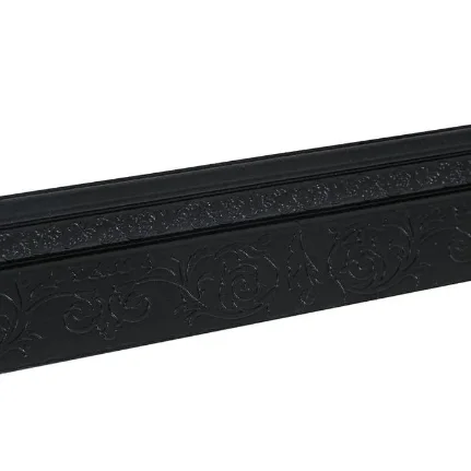 Фото для Самоклеящийся ПВХ плинтус 3D черный с узором, 2,3м