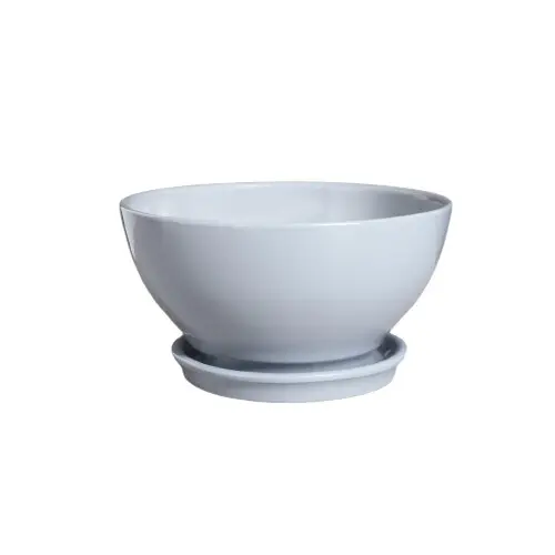 Горшок для цветов 1л "Фиалка" серый глянец керамика, 5515496