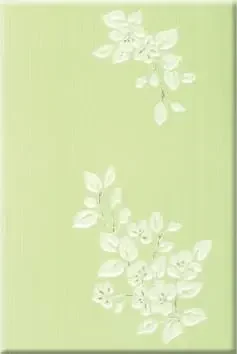 Фото для Вставка Капри 25х35 салатный/белые цветы