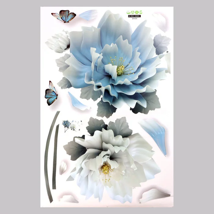 Наклейка 3Д интерьерная Цветок 90х60см