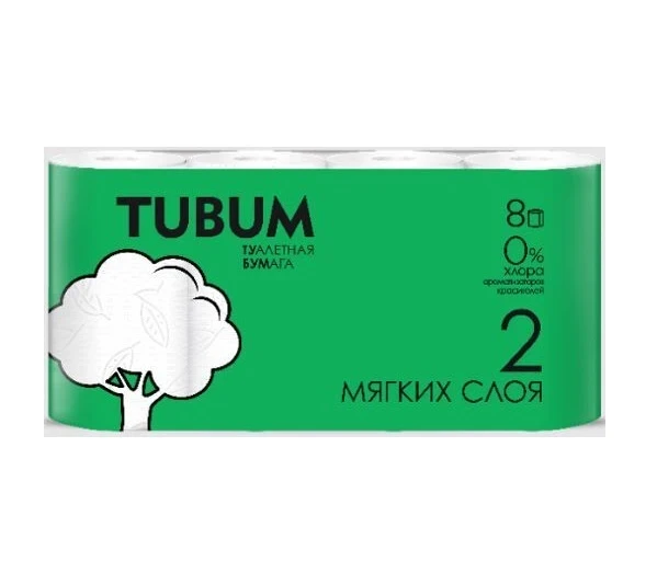 Фото для Бумага туалетная АТГ TUBUM 2-сл 8рул