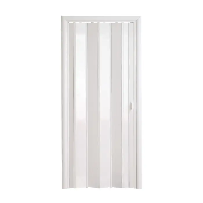Дверь-гармошка 2020х840 «Стиль» Белый глянец