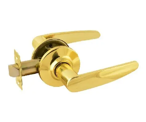 Ручка защелка дверная Нора-М ТТ4-05 без запирания, золото (комплект ручек)
