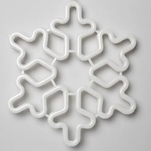 Светодиодная фигура «Снежинка» 30 см, пластик, 220 В, свечение мульти, 5060086