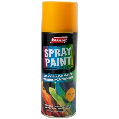 Эмаль PARADE Spray Paint желтая, 520 мл