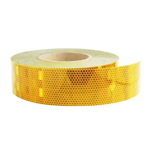 Самоклеящаяся светоотражающая лента ГЛАВДОР GL-708, 5 х 50 см, желтая