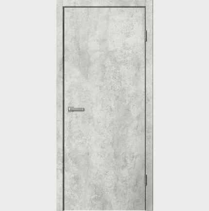 Дверь межкомнатная FD гладкое ПГ цемент светлый 600х2000 глухое, черная кромка