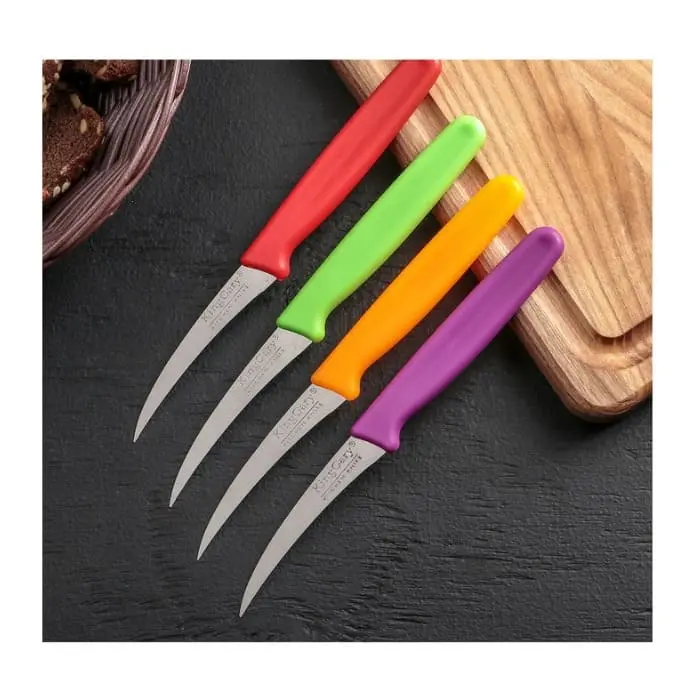 Нож для чистки овощей «Эконом», лезвие 7,3 см, цвет МИКС, 4294093