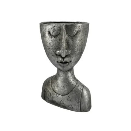 Фото для Кашпо - ваза "Голова" 27 см, серебро 1 сорт, 9216095