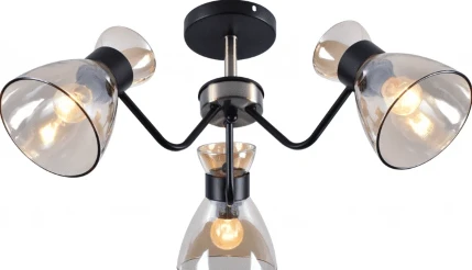 Фото для Светильник AU11009/3 BK+AB, черный+ античная бронза, Е27 3х60W