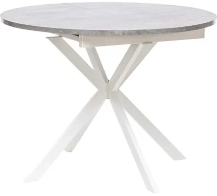 Раздвижной стол Leset Капри цемент/белый