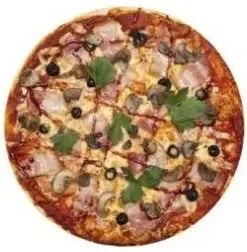 Пицца с грибами и беконом (600 гр)