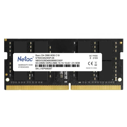 Фото для Память SO-DIMM DDR4 8Gb 2666MHz NeTac NTBSD4N26SP-08 CL19 1.2V