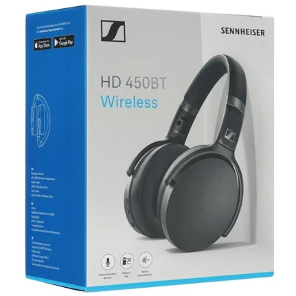Фото для Наушники беспроводные Bluetooth Sennheiser HD 450BT черный (508386)