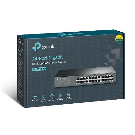 Фото для Коммутатор 24port TP-LINK TL-SG1024D 24-port Gigabit Desktop/Rachmount Switch, 24 10/100/1000M