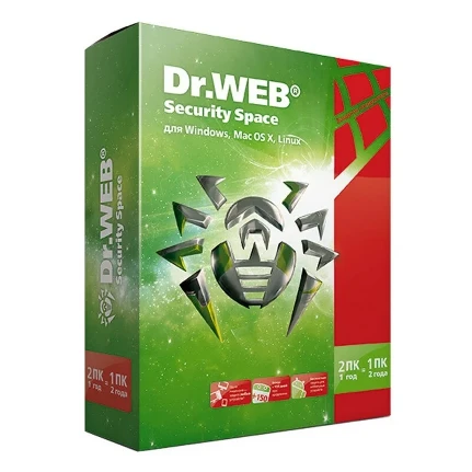 Фото для Программное обеспечение Антивирус Dr.Web Security Space (BOX) лицензия на 2 пк на 1 год (BHW-B-12M-2-A3 )