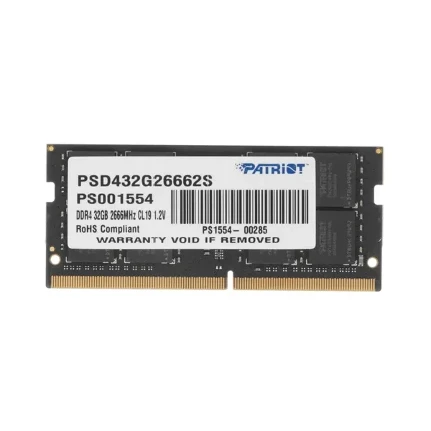 Фото для Память SO-DIMM DDR4 32Gb 2666MHz Patriot PSD432G26662S