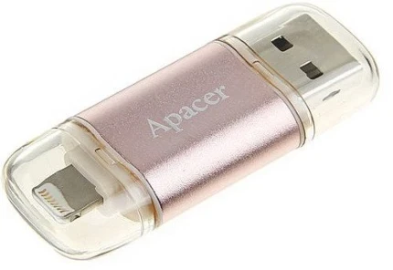 Фото для Флеш диск 128GB USB 3.0 Apacer AH190 Lightning Dual for iPhone/iPad rose gold для Айфона
