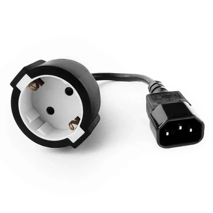 Фото для Переходник питания Cablexpert PC-SFC14M-01, 15см, C14 - евро-розетка
