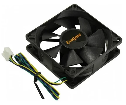 Фото для Вентилятор 80x80x25 ExeGate EX08025B4P-PWM, двойной шарикоподшипник, 4pin, PWM, 22dBA