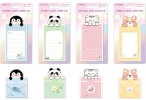 Фото для БЛОК ЗАКЛАДКА 56*123 20Л deVENTE АССОРТИ (2010215, Весёлые звери)