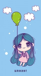 Фото для БЛОКНОТ ГРЕБ А7 60Л КАРТОН КТС КЛЕТКА АССОРТИ (С4175-52, Девочка )