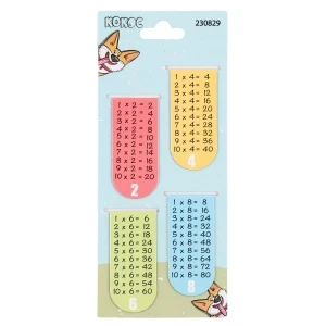 Фото для ЗАКЛАДКА МАГНИТНАЯ КОКОС 4ШТ 25*55 ММ (262780*230829, Таблица умножения)