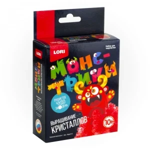 Фото для НАБОР Д ТВОРЧЕСТВА LORI ВЫРАЩИВАНИЕ КРИСТАЛЛОВ МОНСТРИКИ (Крф-014, Красный монстрик)