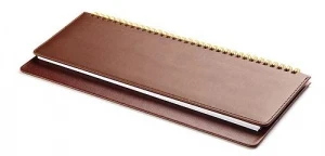 Фото для ЕЖЕНЕДЕЛЬНИК ГОРИЗОНТАЛЬНЫЙ "VELVET" 64 ЛИСТА 305х130 ММ КОРИЧНЕВЫЙ