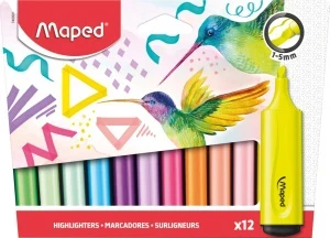 Фото для МАРКЕР ВЫДЕЛ НАБОР 12ЦВ MAPED FLUO PEP'S CLASSIC PASTEL