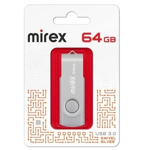 Фото для КАРТА ПАМЯТИ MIREX 64GB 3.0 SWIVEL SILVER