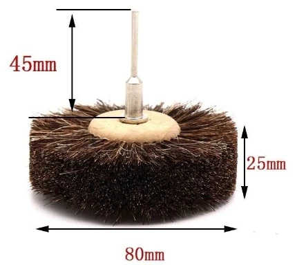 Фото для Щетка для гравера дисковая 80мм, конский волос
