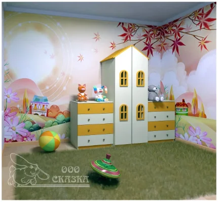 Набор мебели "Домик" в детскую комнату под заказ