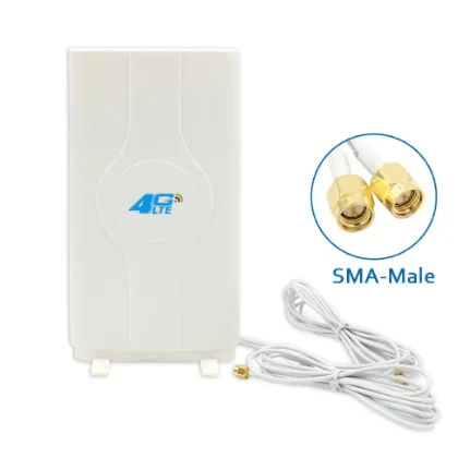 Фото для Антенна Орбита OT-GSM26 MIMO (800-2700MHz) усил. 24dBi, 2xSMA-male, внутренняя, на подставке с кабелем 2м