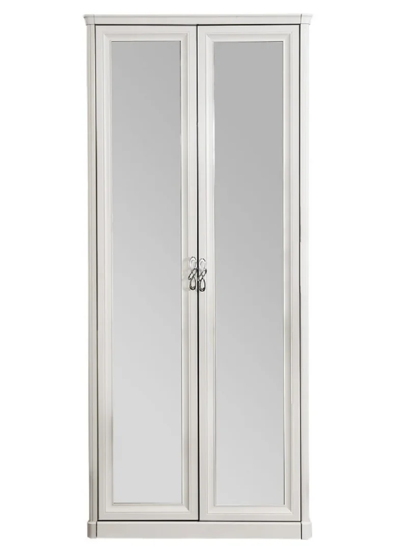 Шкаф "МИШЕЛЬ" 2-дверный с зеркалом белый матовый