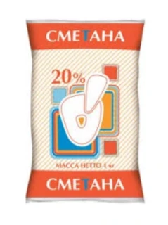 Фото для Сметана БМК 1кг 20% п/п*9 БЗМЖ