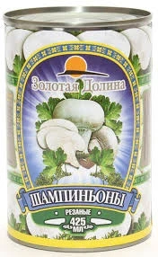 Фото для Грибы Золотая долина 425г шампиньоны резаные ж/б *24