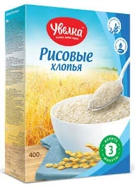 Фото для Хлопья Увелка 400гр рисовые *6 861
