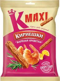 Фото для Сухарики Кириешки Макси 60гр жареная креветка*40 ВС157