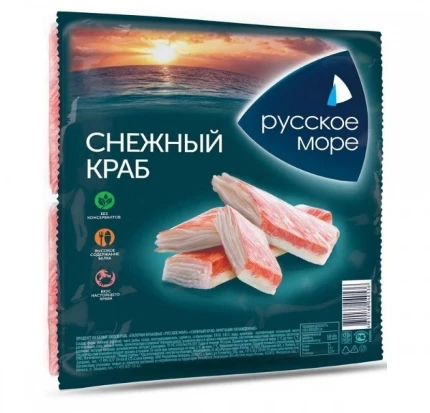 Фото для Крабовые палочки Русское море 200гр Снежный краб охлажденное*6