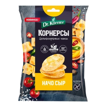 Фото для Чипсы Доктор Кернер 50г кукурузно рисовые с сыром*28