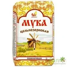 Фото для ДП Мука Дивинка 1кг пшеничная цельнозерновая*8