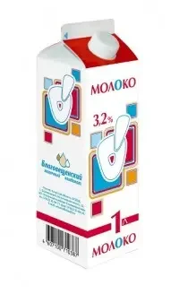 Фото для Молоко 1л 3.2% т/рекс БМК*8 БЗМЖ