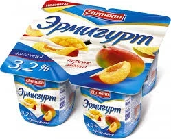 Фото для Продукт йогуртный Эрмигурт 3,2% 100гр молочный Персик-манго БЗМЖ*24