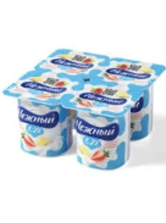 Фото для Продукт йогуртный Кампина Нежный 100гр 1.2% Банан/клубника (БЗМЖ)*24